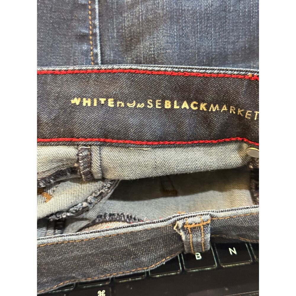 WHBM The Jegging Dark Wash Skinny Stretch Jegging Jeans Petite Size 0P 💙🖤💙 - Picture 8 of 14